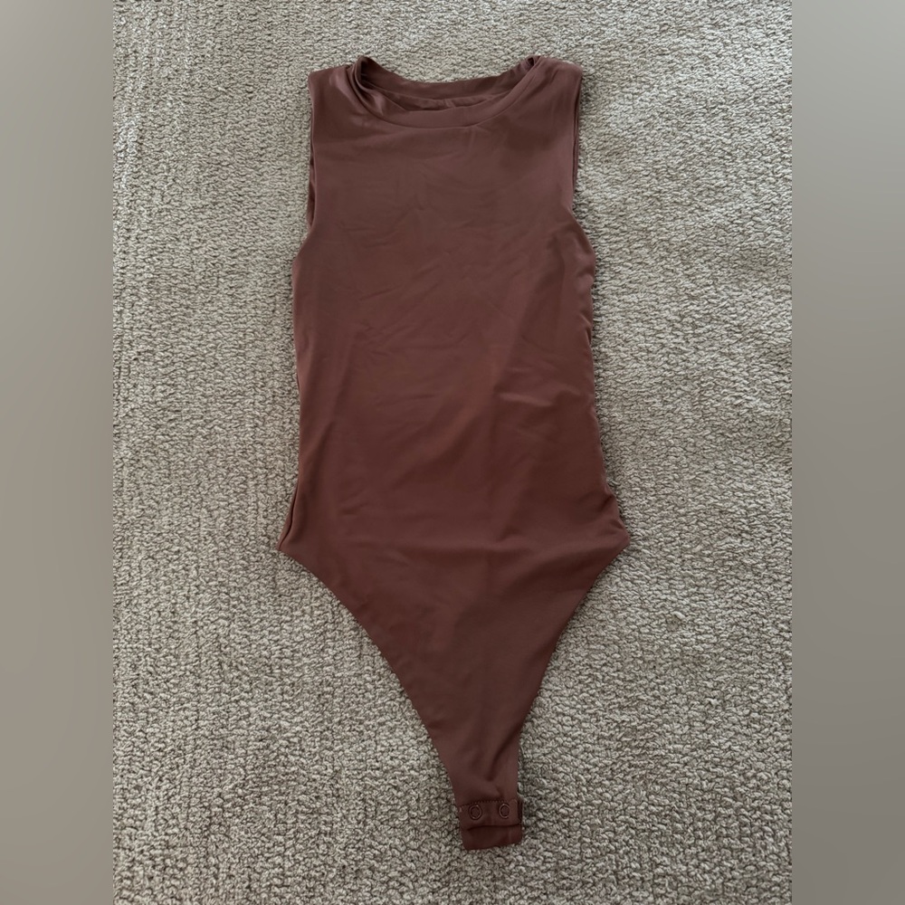 Zara Brown Sleeveless Bodysuit
